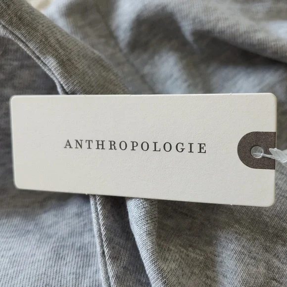 Anthropology ,English Factory Light Gray Box Neck T-Shirt size M - Picture 9 of 9